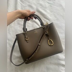 Ralph Lauren taupe leather bag